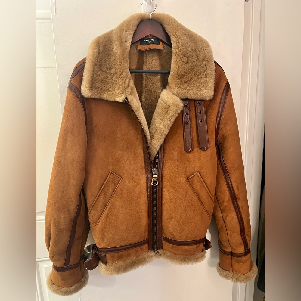 *SOLD* REPRESENT CLO ANTELOPE SHEARLING FLIGHT JACKET FW16 (M) RETAILS $1k+